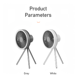 Portable Desktop Fan 10000 mAh USB Rechargeable (White Light only)