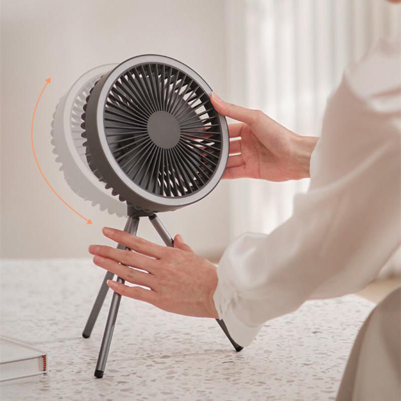 Portable Desktop Fan 10000 mAh USB Rechargeable (White Light only)
