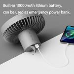 Portable Desktop Fan 10000 mAh USB Rechargeable (White Light only)