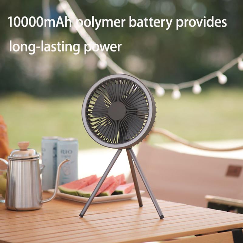 Portable Desktop Fan 10000 mAh USB Rechargeable (White Light only)