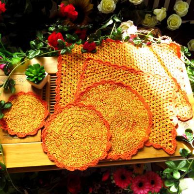 Zahra Handmade Artisan Floral Crochet Coaster Mat Series
