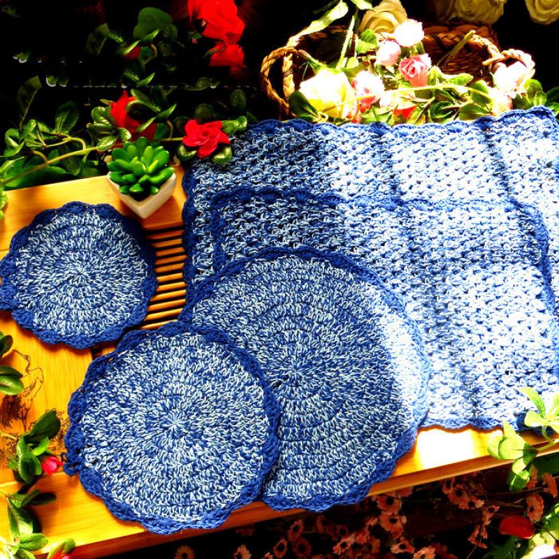 Zahra Handmade Artisan Floral Crochet Coaster Mat Series