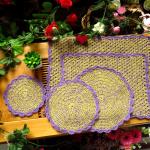 Zahra Handmade Artisan Floral Crochet Coaster Mat Series