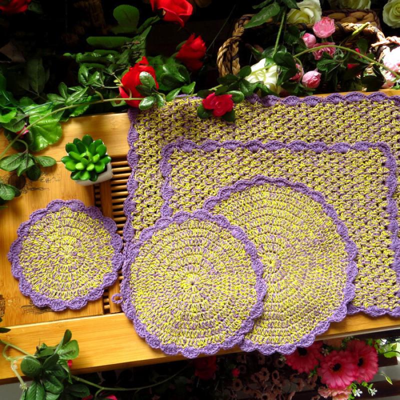 Zahra Handmade Artisan Floral Crochet Coaster Mat Series